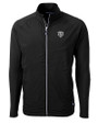 Chicago Bears Mono Cutter & Buck Adapt Eco Knit Hybrid Recycled Mens Full Zip Jacket Black Mannequin