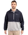 Denver Broncos Mono Cutter & Buck Charter Eco Recycled Mens Anorak Jacket Navy Blue/Polished Front