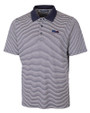 Seattle Seahawks Americana Cutter & Buck Forge Tonal Stripe Stretch Mens Big and Tall Polo Liberty Navy Mannequin