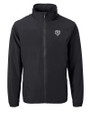 Chicago Bears Mono Cutter & Buck Charter Eco Knit Recycled Big & Tall Full-Zip Jacket Black Mannequin