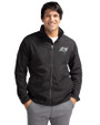 Tampa Bay Buccaneers Mono Cutter & Buck Charter Eco Knit Recycled Big & Tall Full-Zip Jacket Black Front