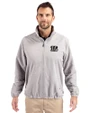 Cincinnati Bengals Mono Cutter & Buck Charter Eco Knit Recycled Big & Tall Full-Zip Jacket Polished Medium Gray Front