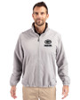 Green Bay Packers Mono Cutter & Buck Charter Eco Knit Recycled Big & Tall Full-Zip Jacket Polished Medium Gray Front