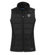 Chicago Bears Mono Cutter & Buck Evoke Hybrid Softshell Recycled Womens Full Zip Vest Black Mannequin