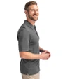 Baltimore Ravens Mono Cutter & Buck Advantage Eco Tri-Blend Pique Mens Big and Tall Polo Elemental Grey Side