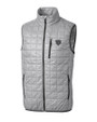 Chicago Bears Mono Cutter & Buck Rainier PrimaLoft® Mens Big and Tall Eco Insulated Full Zip Puffer Vest Polished Medium Gray Mannequin