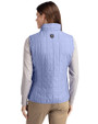 Los Angeles Rams Monochromatic Cutter & Buck Rainier Recycled Insulated Puffer Womens Full Zip Vest Hyacinth Melange Back