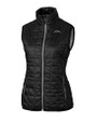 Los Angeles Chargers Mono Cutter & Buck Rainier PrimaLoft® Womens Eco Insulated Full Zip Puffer Vest Black Mannequin