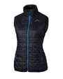 Los Angeles Chargers Mono Cutter & Buck Rainier PrimaLoft® Womens Eco Insulated Full Zip Puffer Vest Dark Navy Mannequin