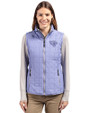Jacksonville Jaguars Mono Cutter & Buck Rainier PrimaLoft® Womens Eco Insulated Full Zip Puffer Vest Hyacinth Melange Front
