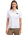 New England Patriots Monochromatic Cutter & Buck Virtue Recycled Featherlight Pique Womens Polo White Front