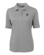 Chicago Bears Mono Cutter & Buck Virtue Eco Pique Recycled Womens Polo Polished Medium Gray Mannequin