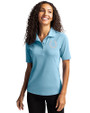 Indianapolis Colts Mono Cutter & Buck Virtue Eco Pique Recycled Womens Polo Atlas Light Blue Front