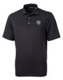 Chicago Bears Monochromatic Cutter & Buck Virtue Recycled Featherlight Pique Mens Polo Black Mannequin