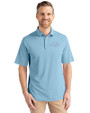 Baltimore Ravens Mono Cutter & Buck Virtue Eco Pique Recycled Mens Polo Atlas Light Blue Front