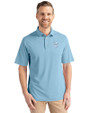 Minnesota Vikings Mono Cutter & Buck Virtue Eco Pique Recycled Mens Polo Atlas Light Blue Front