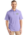 Cincinnati Bengals Mono Cutter & Buck Virtue Eco Pique Recycled Mens Polo Hyacinth Front