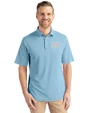New York Giants Mono Cutter & Buck Virtue Eco Pique Recycled Mens Polo Atlas Light Blue Front