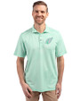 Arizona Cardinals Mono Cutter & Buck Virtue Eco Pique Stripe Recycled Mens Polo Fresh Mint Front