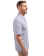 Jacksonville Jaguars Mono Cutter & Buck Virtue Eco Pique Stripe Recycled Mens Polo Hyacinth Side