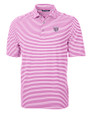 Chicago Bears Mono Cutter & Buck Virtue Eco Pique Stripe Recycled Mens Polo Gelato Fuchsia Mannequin