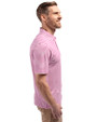  Las Vegas Raiders Mono Cutter & Buck Virtue Eco Pique Stripe Recycled Mens Polo Gelato Fuchsia Side