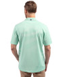 Detroit Lions Mono Cutter & Buck Virtue Eco Pique Stripe Recycled Mens Polo Fresh Mint Back