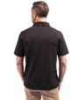 Washington Commanders Mono Cutter & Buck Virtue Eco Pique Tile Print Recycled Mens Polo Black Back