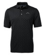Los Angeles Chargers Mono Cutter & Buck Virtue Eco Pique Tile Print Recycled Mens Polo Black Mannequin