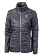 Chicago Bears Monochromatic Cutter & Buck Rainier Recycled Insulated Printed Puffer Womens Full Zip Jacket Black Mannequin
