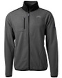 Los Angeles Chargers Mono Cutter & Buck Cascade Eco Fleece Mens Full Zip Jacket Elemental Grey/Black Mannequin