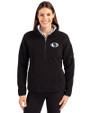 San Francisco 49ers Mono Cutter & Buck Cascade Eco Fleece Womens Pullover Jacket Black Front