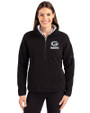 Green Bay Packers Mono Cutter & Buck Cascade Eco Fleece Womens Pullover Jacket Black Front