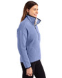 Pittsburgh Steelers Monochromatic Cutter & Buck Cascade Epic Comfort Recycled Sherpa Fleece Womens Pullover Jacket Hyacinth/Navy Blue Side