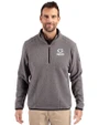Green Bay Packers Monochromatic Cutter & Buck Cascade Epic Comfort Recycled Sherpa Fleece Mens Quarter Zip Jacket Elemental Grey/Black Front