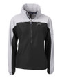 Los Angeles Chargers Mono Cutter & Buck Charter Eco Recycled Womens Anorak Jacket Black/Polished Mannequin