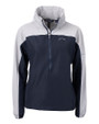 Los Angeles Chargers Mono Cutter & Buck Charter Eco Recycled Womens Anorak Jacket Navy Blue/Polished Mannequin