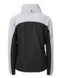 Chicago Bears Mono Cutter & Buck Charter Eco Recycled Womens Anorak Jacket Black/Polished Mannequin Back