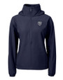 Chicago Bears Mono Cutter & Buck Charter Eco Recycled Womens Anorak Jacket Navy Blue Mannequin