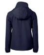 Chicago Bears Mono Cutter & Buck Charter Eco Recycled Womens Anorak Jacket Navy Blue Mannequin Back