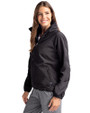 Cincinnati Bengals Mono Cutter & Buck Charter Eco Recycled Womens Anorak Jacket Black Side