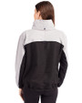 Cincinnati Bengals Mono Cutter & Buck Charter Eco Recycled Womens Anorak Jacket Black/Polished Back
