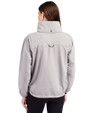 Cincinnati Bengals Mono Cutter & Buck Charter Eco Recycled Womens Anorak Jacket Polished Medium Gray Back