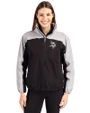 Minnesota Vikings Mono Cutter & Buck Charter Eco Recycled Womens Anorak Jacket Black/Polished Front