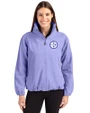 Pittsburgh Steelers Mono Cutter & Buck Charter Eco Recycled Womens Full-Zip Jacket Hyacinth Front