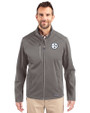 Pittsburgh Steelers Monochromatic Cutter & Buck Evoke Recycled Honeycomb Fleece Mens Full Zip Jacket Elemental Grey Front