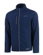 Los Angeles Chargers Mono Cutter & Buck Evoke Softshell Recycled Full Zip Mens Jacket Navy Blue Mannequin