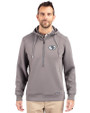 San Francisco 49ers Mono Cutter & Buck Roam Epic Versatility Half Zip Recycled Mens Hooded Pullover Elemental Grey Front