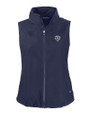 Chicago Bears Mono Cutter & Buck Charter Eco Recycled Full-Zip Womens Vest Navy Blue Mannequin