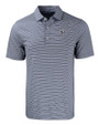 Chicago Bears Mono Cutter & Buck Forge Eco Double Stripe Stretch Recycled Mens Big &Tall Polo Navy Blue/White Mannequin